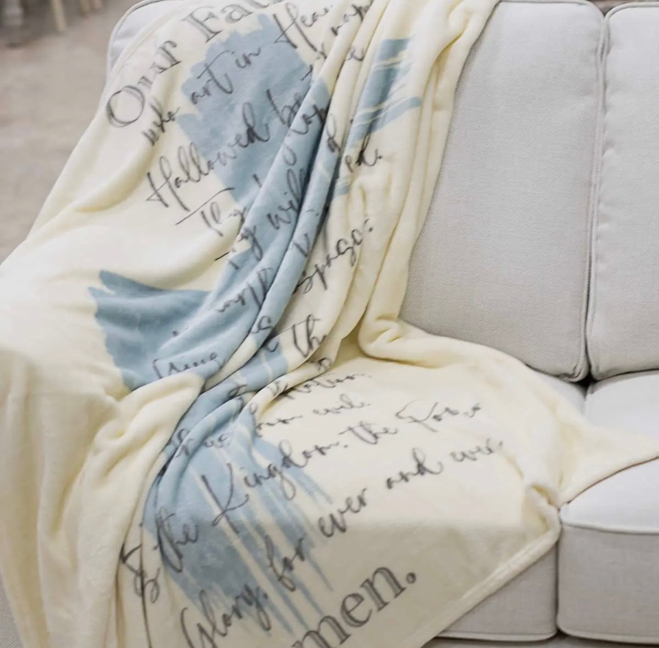 Lord's Prayer Throw Blanket