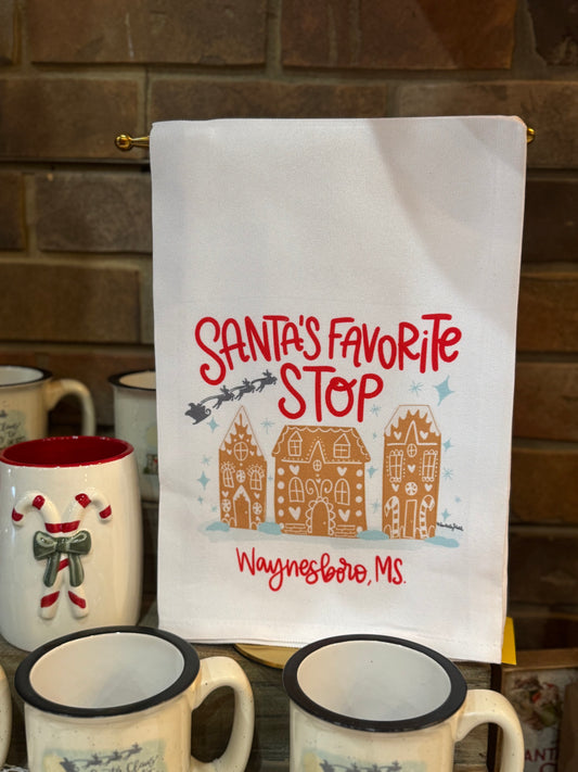 Santa's Favorite Tea Towel