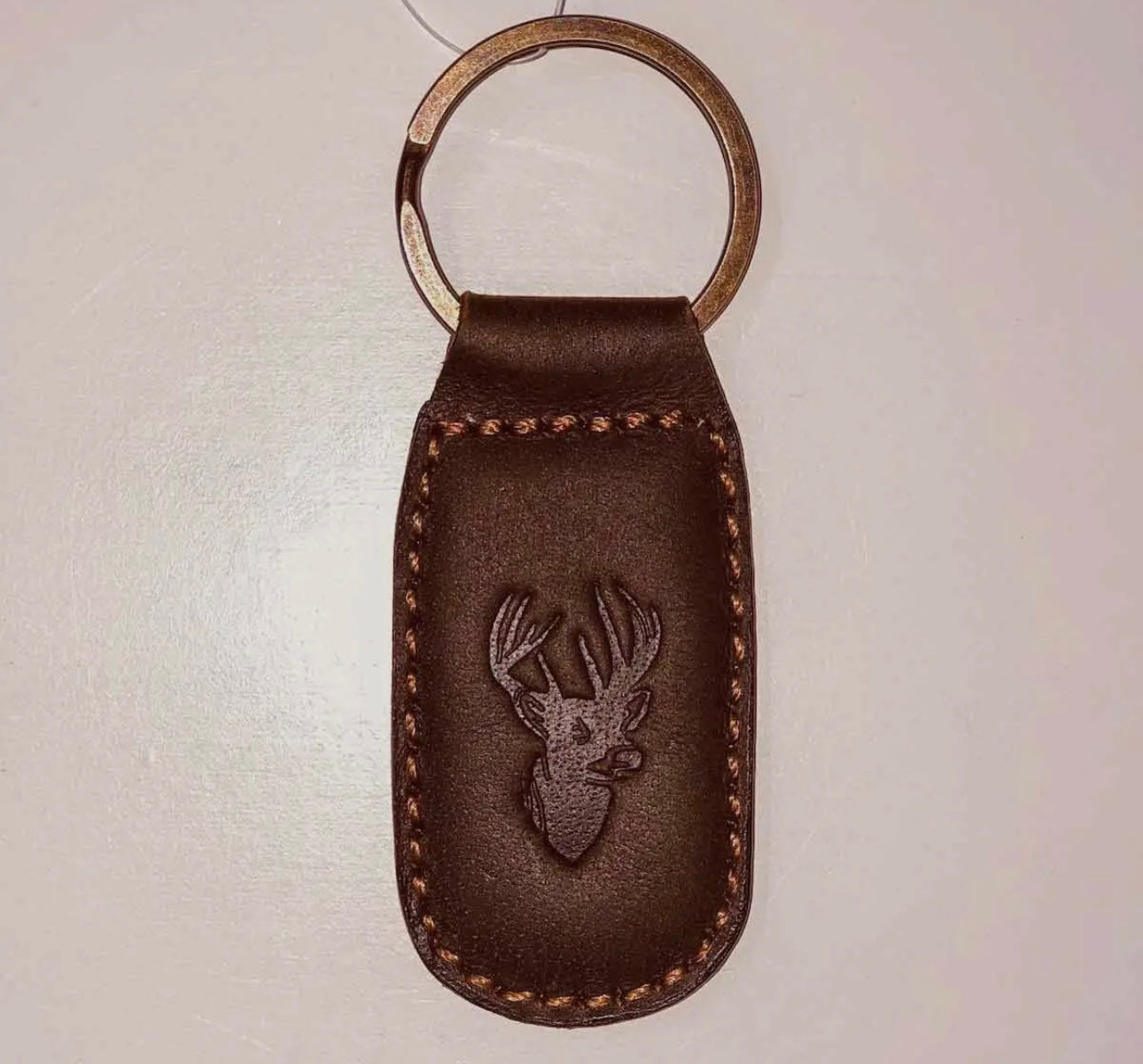 Leather Embossed Keychain