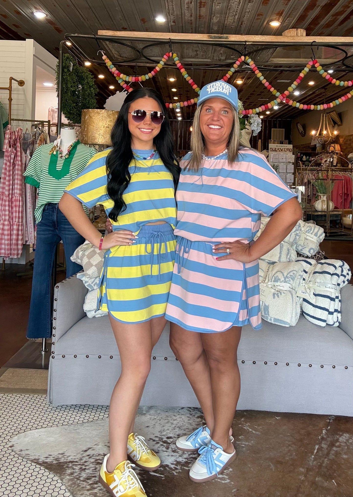 Striped Tee & Skort Set