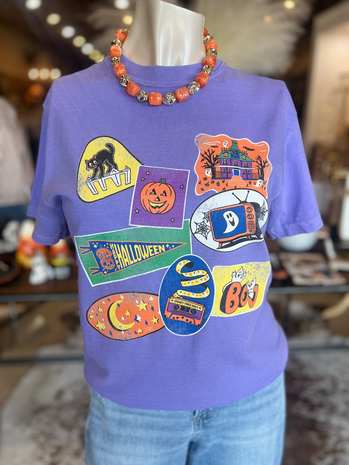 90s Halloween Sticker Tee
