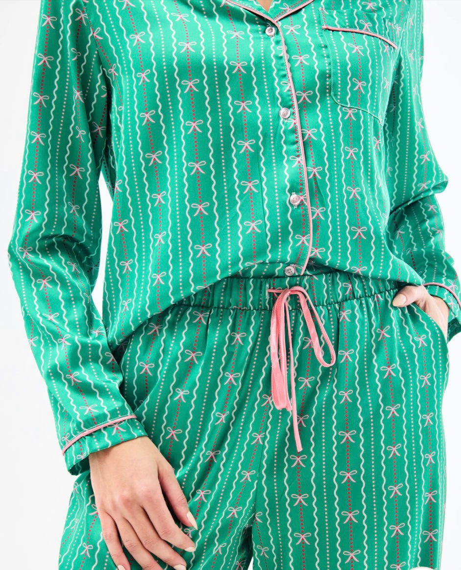 Mary Square Satin PJ Set