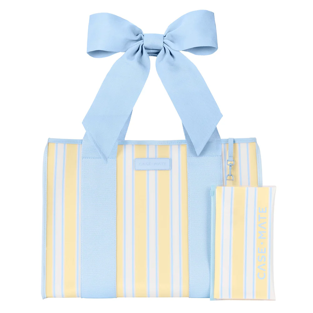 Cabana Stripe Bow Jelly Tote