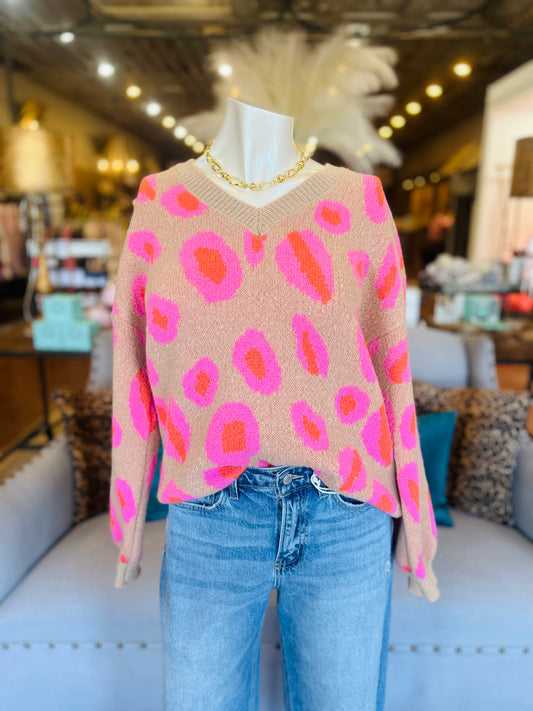 Springtime Cheetah Sweater