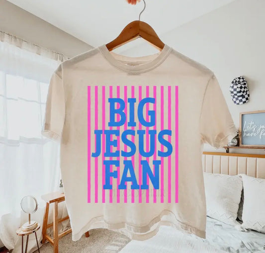Big Jesus Fan Crop Tee