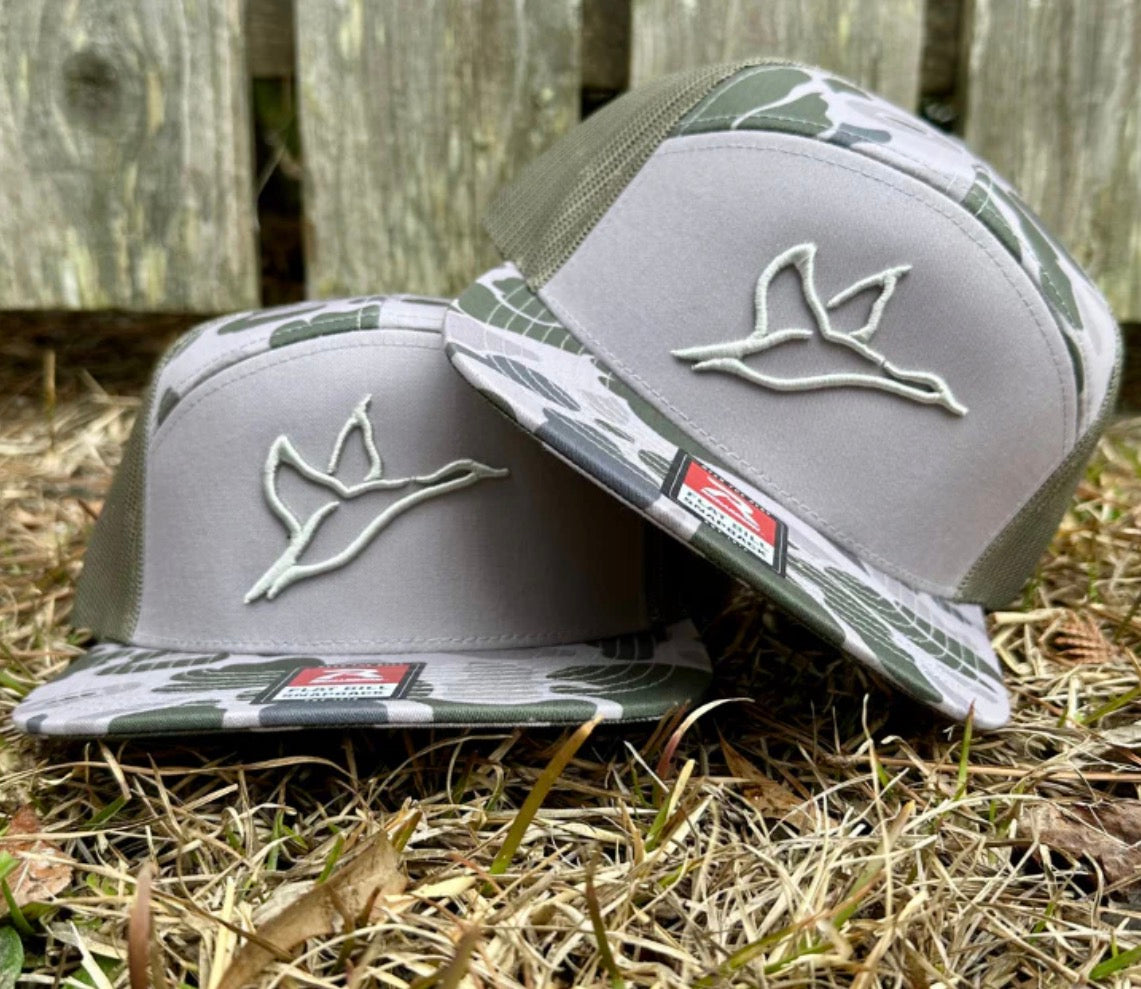 7 Panel Camo/Loden Hat