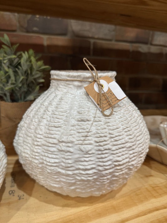 Lg Round Ceramic Vase