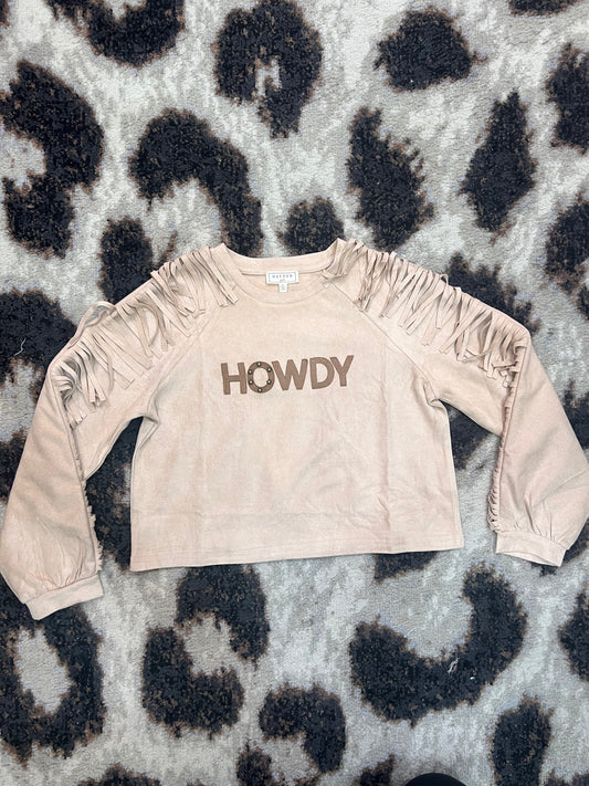 Howdy Fringe Tween Top