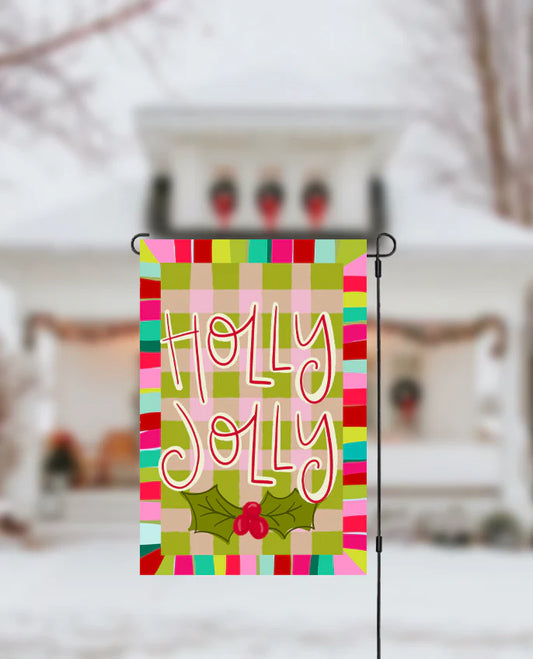 Holly Jolly Garden Flag