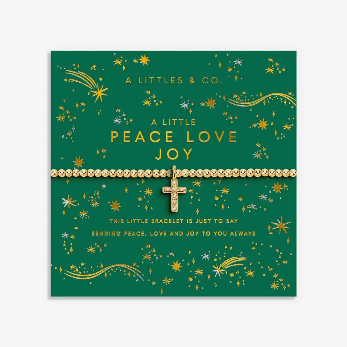Christmas A Little 'Peace, Love, Joy' Bracelet