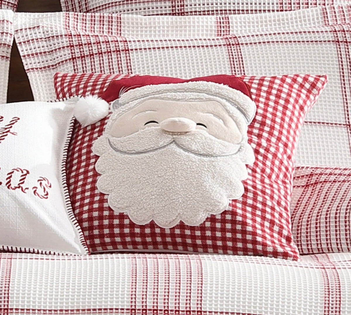 Peppermint Plaid Pillow