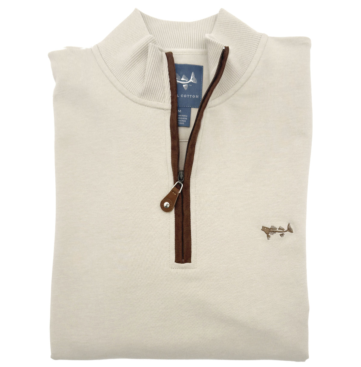 Beige French Terry Quarter Zip